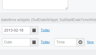 Django Suit Improved date/time widgets